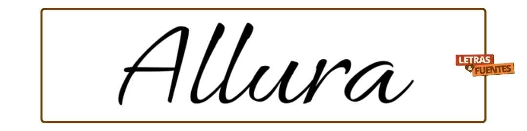 letras cursivas Allura