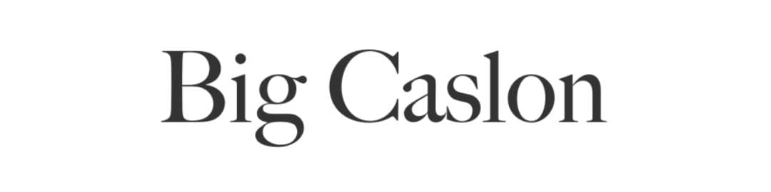 Letras para logos Big Caslon