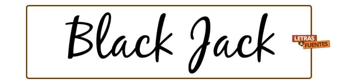letras cursivas Black Jack
