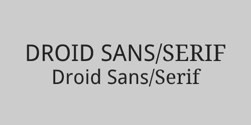 fuente Droid Sans Serif