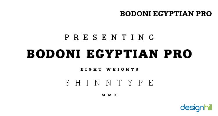 Logo con fuente Bodoni Egyptian Pro