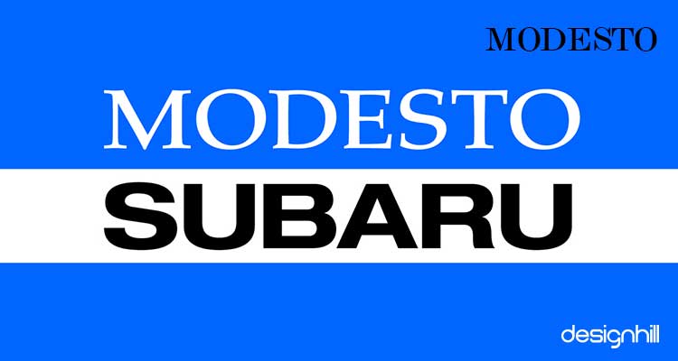 Logo con fuente Modesto