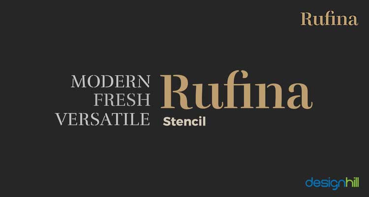 Logo con fuente Rufina