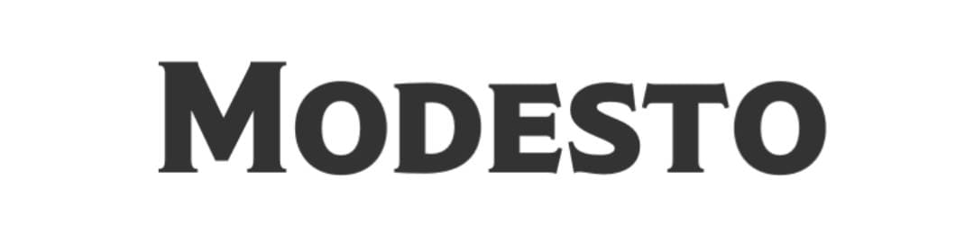 fuentes para logos Modesto