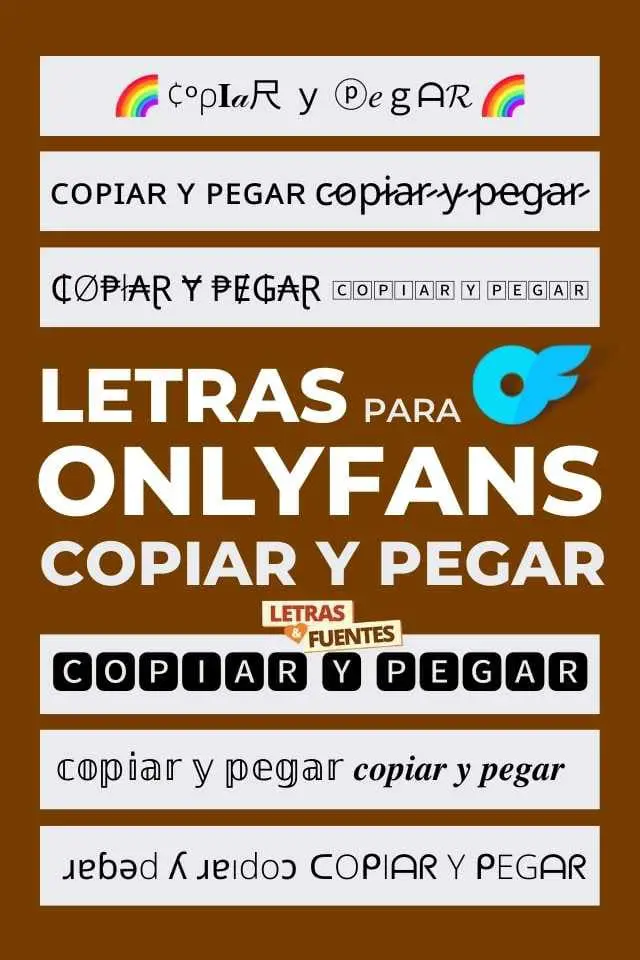 Conversor de tipos de letras para Onlyfans - Tipografias bonitas con fuentes para copiar y pegar