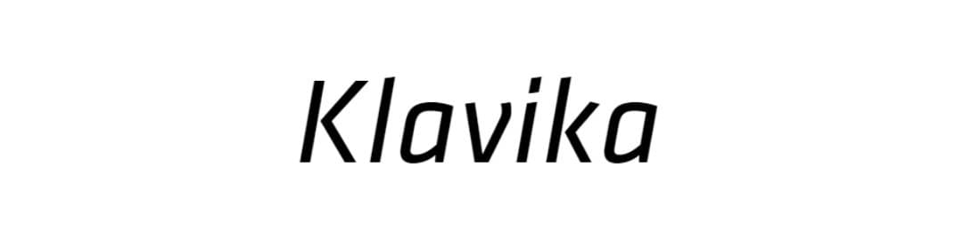 fuentes para logos Klavica