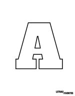 02 Letra A para colorear e imprimir - AlfaSlab