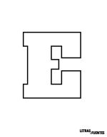 06 Letra E para colorear e imprimir - AlfaSlab