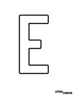 06 Letra E grande para imprimir - BarlowCondense