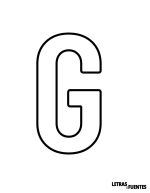 08 Letra G grande para imprimir - BarlowCondense