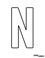 15 Letra N grande para imprimir en carteles - Norwester