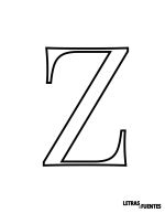 28 Letra Z para colorear e imprimir - PlayFairDisplay
