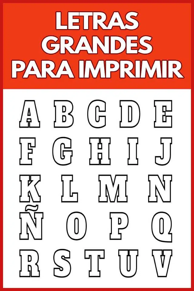 LETRAS grandes para IMPRIMIR y colorear | Carteles