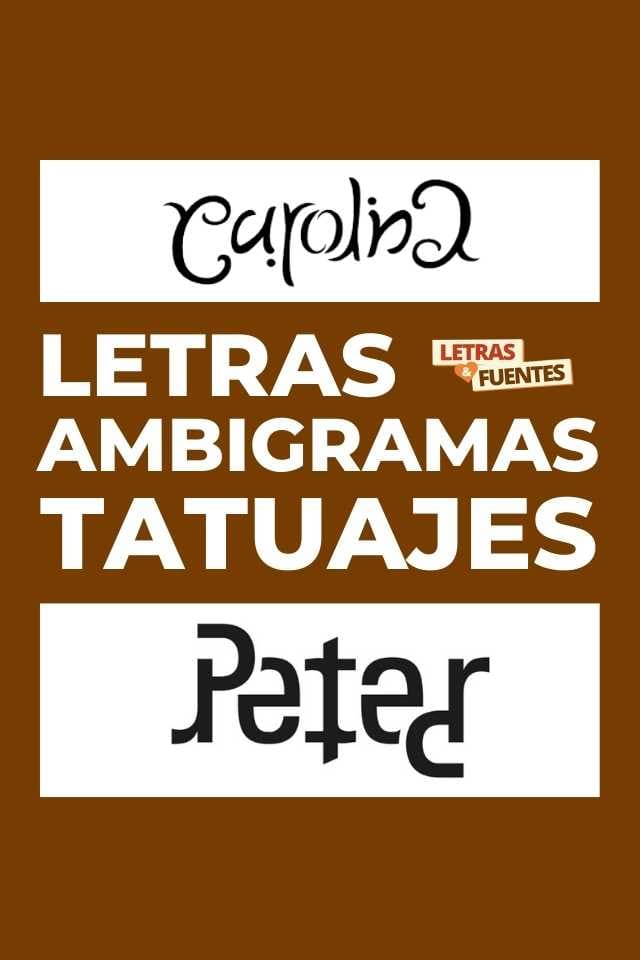 Letras ambigramas para tattoo