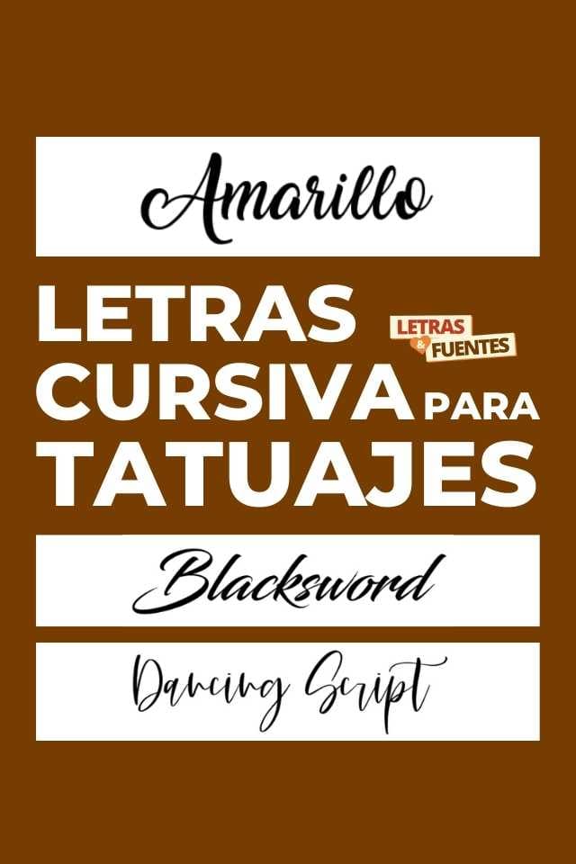 Letras para tatuajes cursiva