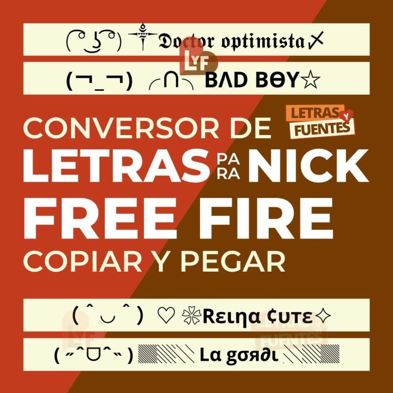 Letras Free Fire: bonitas, pequeñas.. copiar y pegar | nombres ff